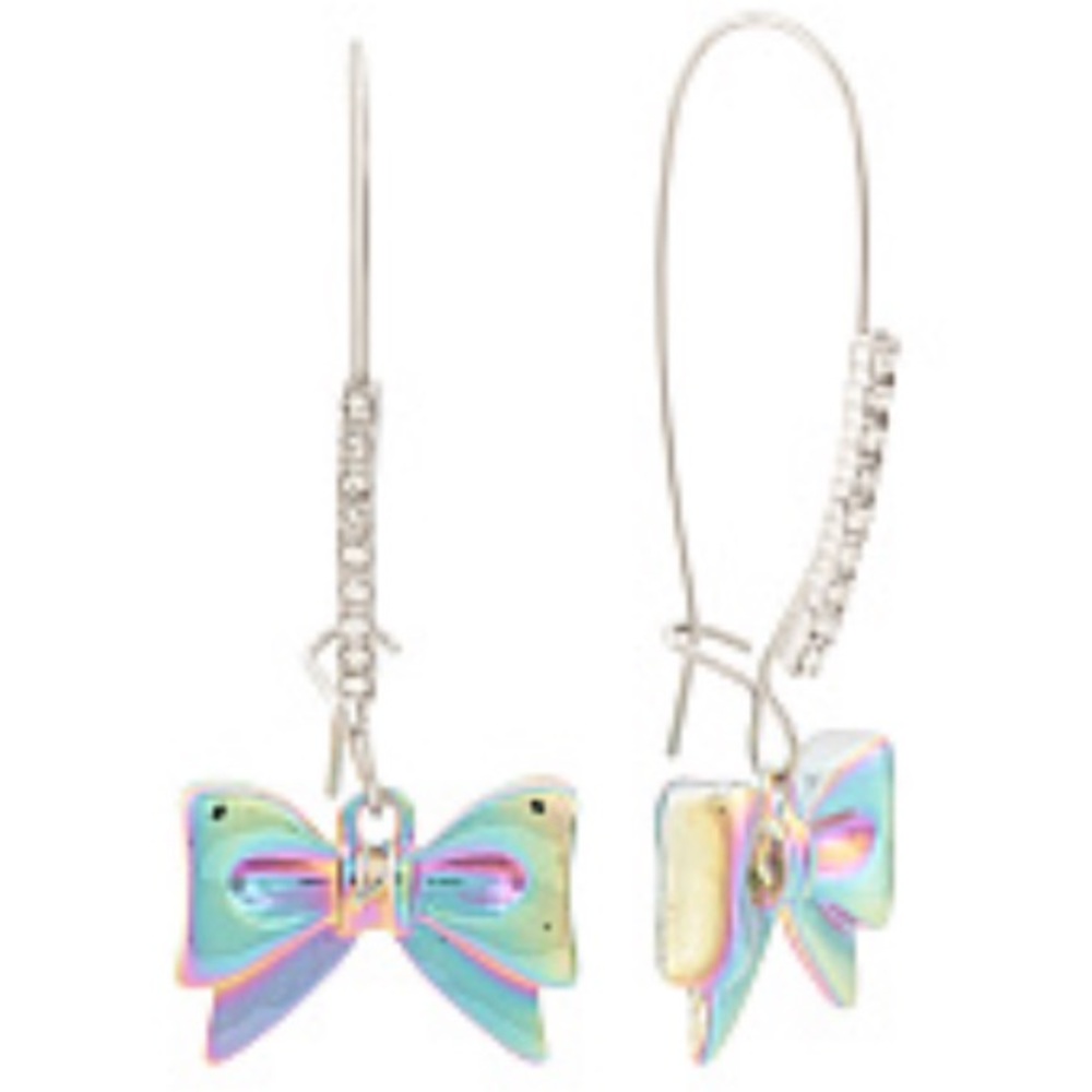 Betsey Johnson Bow Watercolor Earrings
